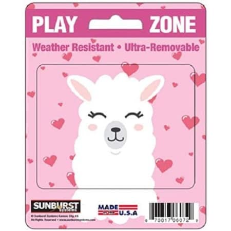 Sunburst Systems Decal Play Zone Lovely Llama 4 in x 5 in 6072